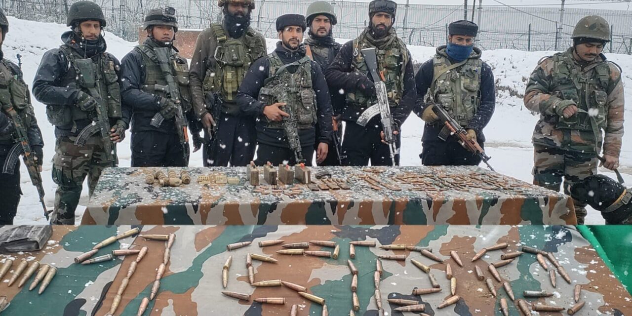 4 IED Recievers, 3 Boxes of Detonators and warlike stores recovered in Kupwara