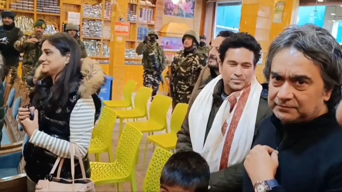 Sachin Tendulkar relishes Kashmiri cuisine in Pampore, set to attend Khelo India Games in Gulmarg