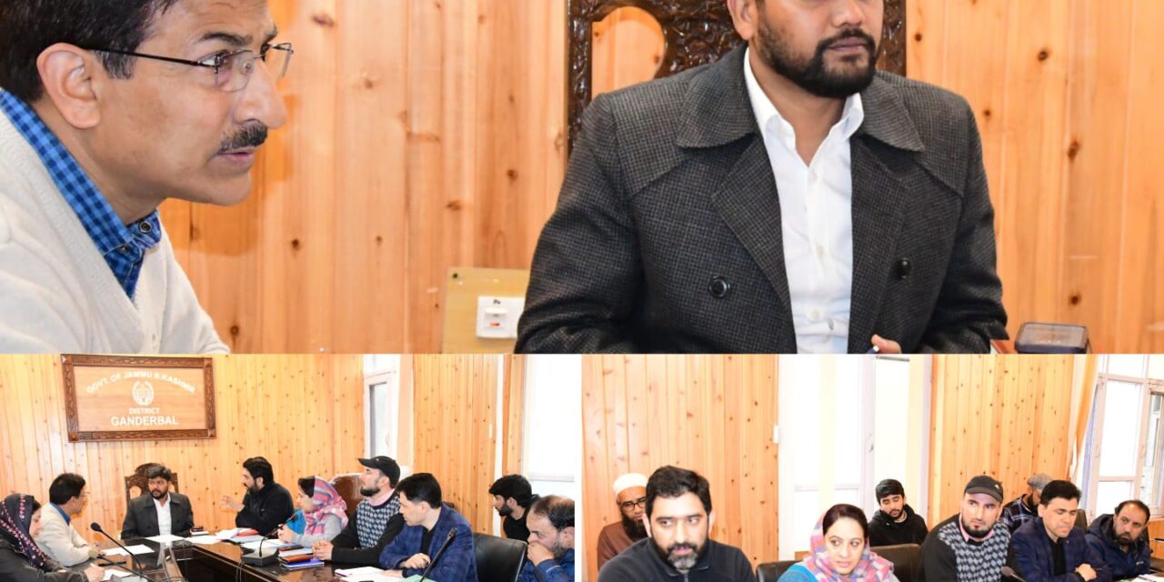 Lok Sabha Elections-2024;DEO Ganderbal reviews AMF Status of Polling Stations, SVEEP activities