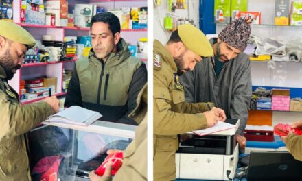Ganderbal Police launches verification drive on sim vendors in Gund.