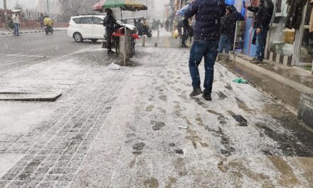 Snowfall Turns Srinagar Footpaths Treacherous Under Smart City Project