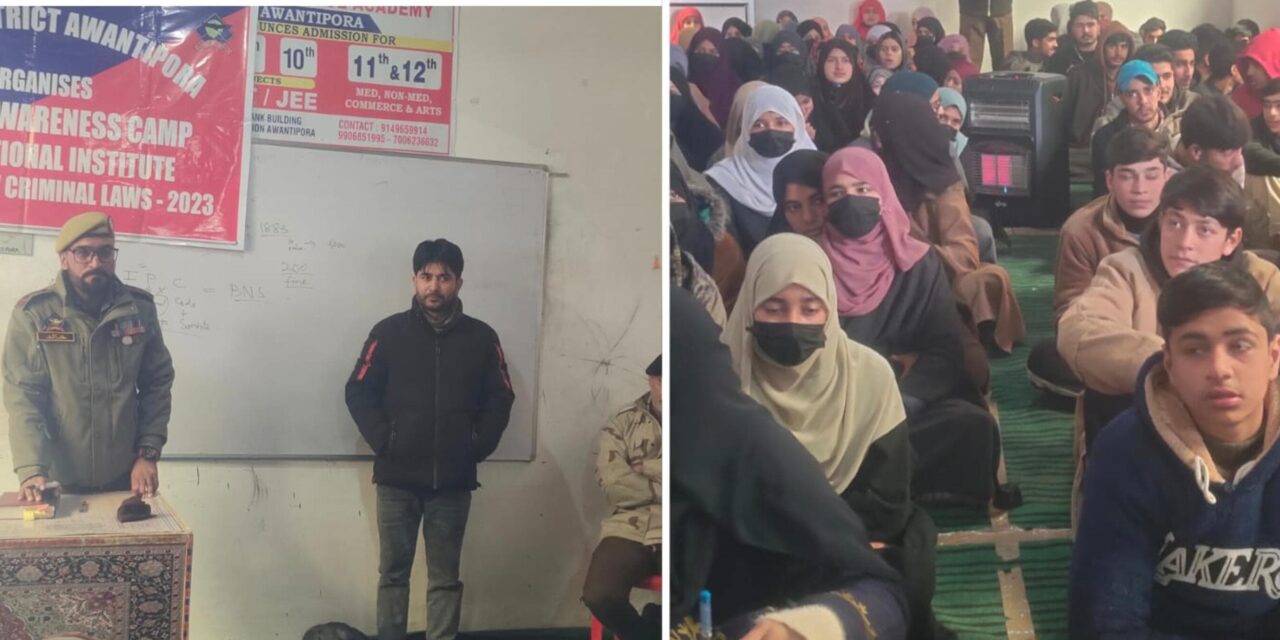Police organises awareness programme on New Criminal Laws in Awantipora