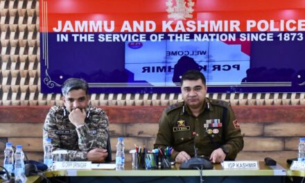 IGP Kashmir V.K Birdi IG CRPF holds joint security review meeting at PCR Kashmir