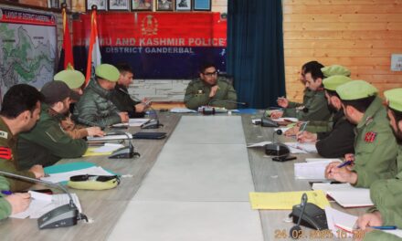 SSP Ganderbal Chairs Crime & Security review meeting at DPO Ganderbal.