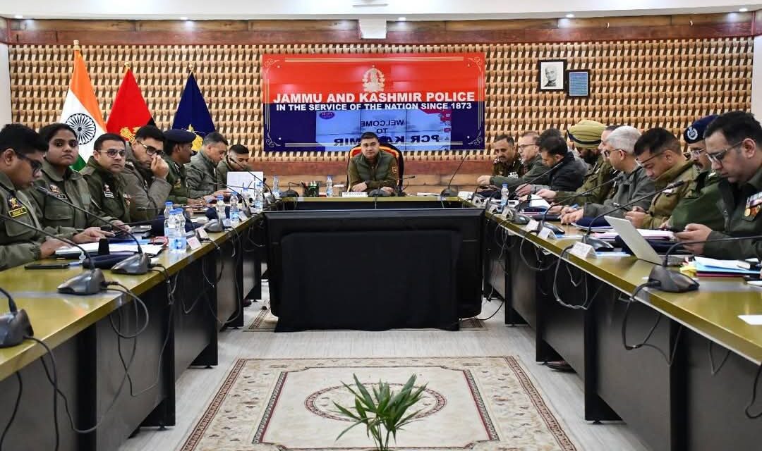 IGP Kashmir Chairs Security Review Meeting at PCR Kashmir