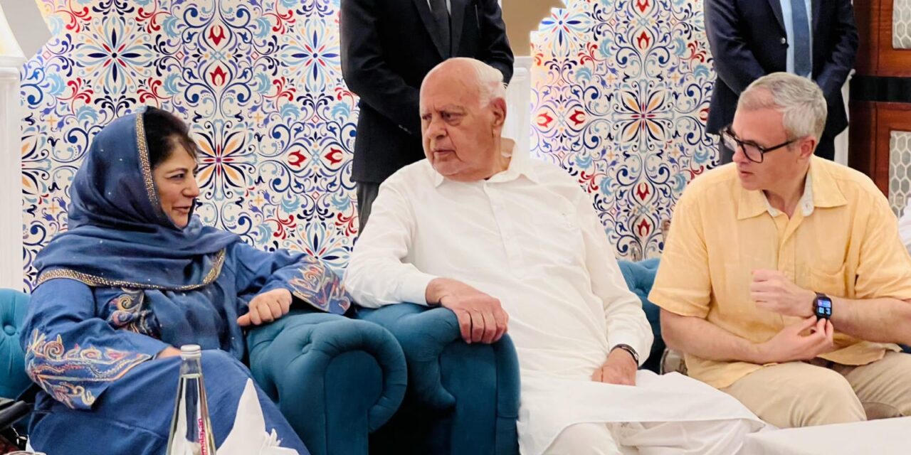 CM Omar Abdullah, Farooq Abdullah attends Mehbooba Mufti’s Iftaar party