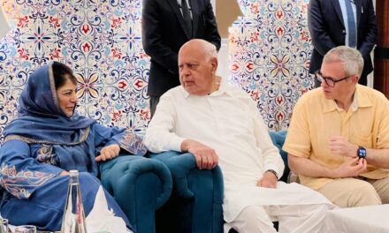 CM Omar Abdullah, Farooq Abdullah attends Mehbooba Mufti’s Iftaar party