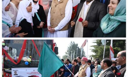 CM Omar Abdullah Inaugurates free bus services for women in Srinagar