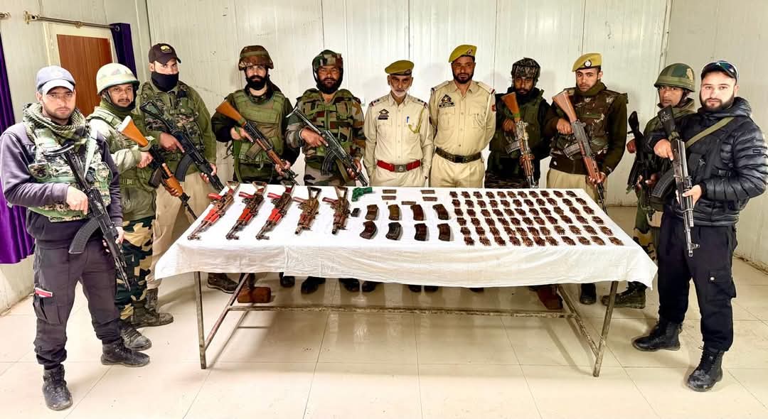 Hideout Busted in Machil In Kupwara, Huge Cache of Arms and Ammunition Recovered: Police