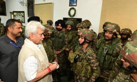 Lieutenant Governor Visits Uri, Interacts with Soldiers at Baramulla