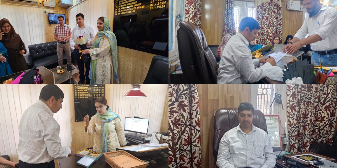 Muzamil Maqbool Takes Over as Executive Engineer of Water Supply Master Plan Division Srinagar