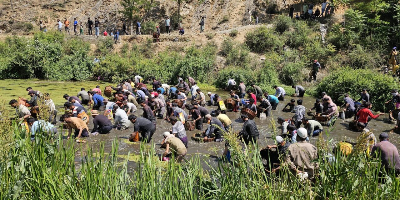 Qazigund—J&K: Panzath villagers hold fishing festival to clean waterbodies