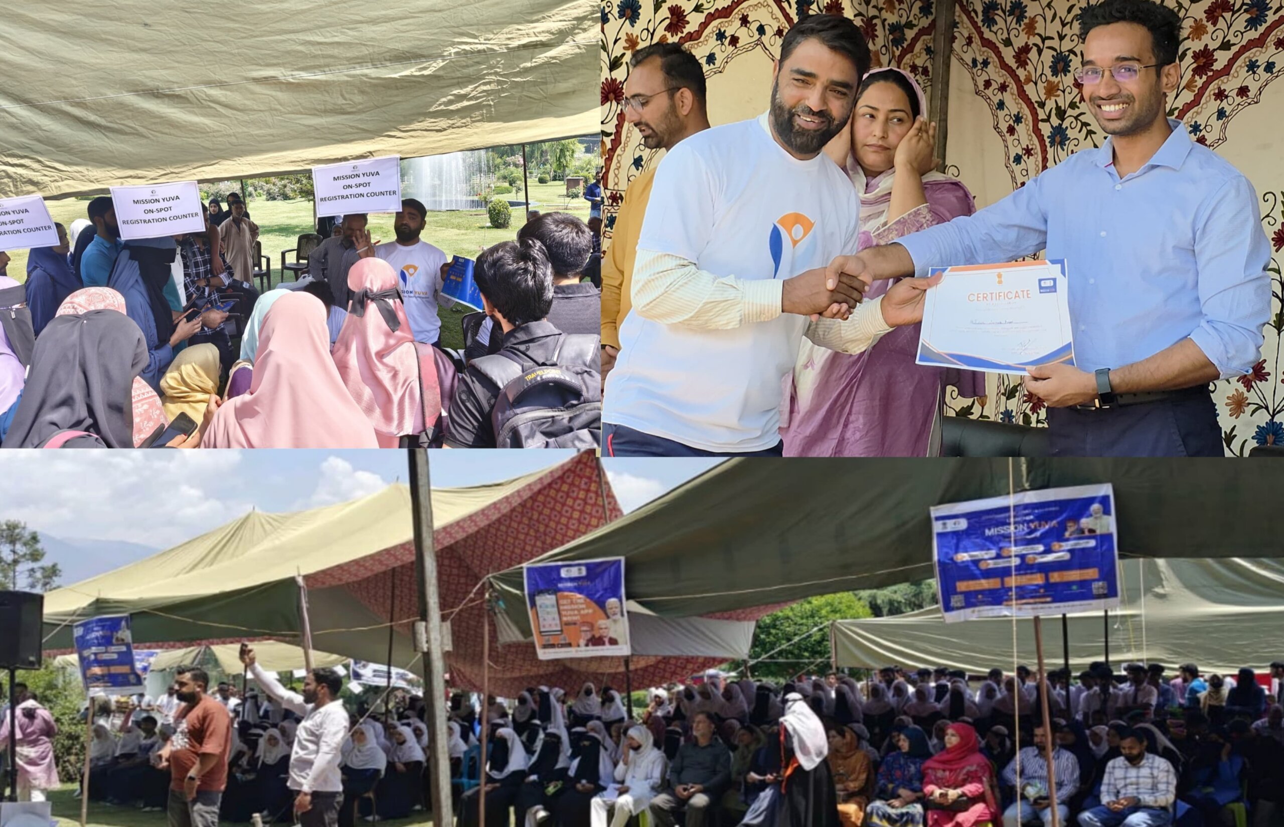 Bilal Bhat Honoured by DE & CC Ganderbal During Mega Mission YUVA Mela
