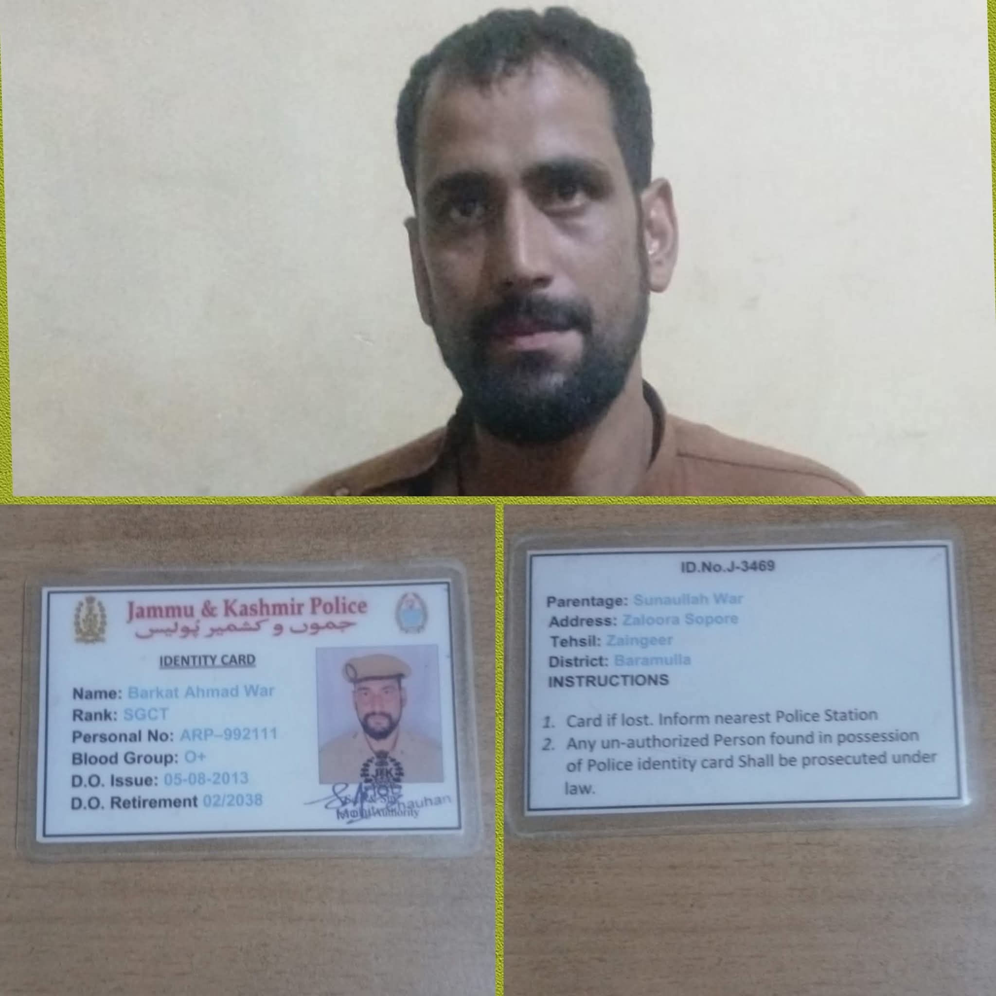 Sopore Police Arrests Impersonator with Fake Police ID Card