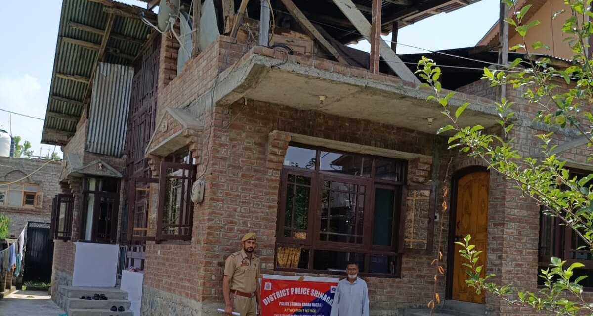 Property Worth ₹ 50 lakhs Attached Under NDPS Act In Srinagar: Police