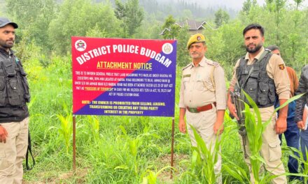 Budgam Police Attaches Properties of Pakistan-based Terror Handlers in Major Crackdown