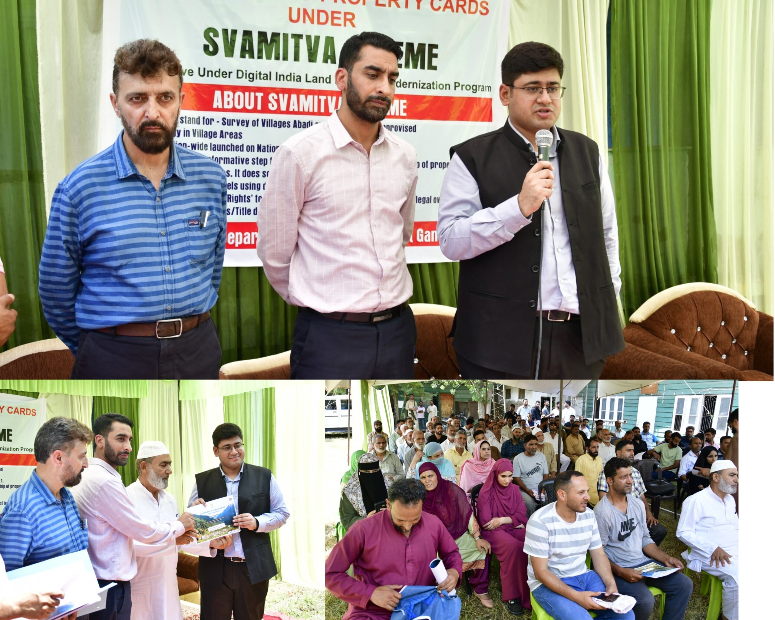 DC Ganderbal distributes property cards among people under SVAMITVA Scheme