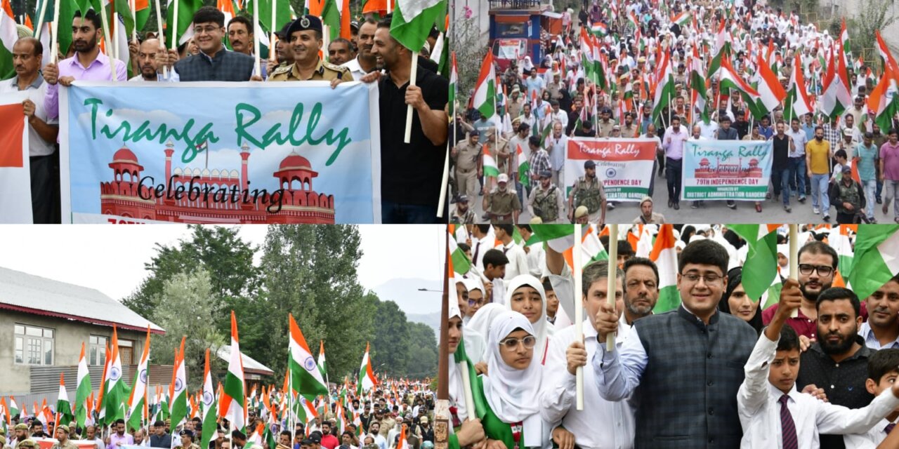Patriotic spirit soars across Ganderbal as thousands join in massive Tiranga Rally under Har Ghar Tiranga Campaign