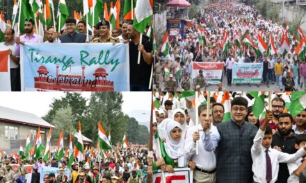 Patriotic spirit soars across Ganderbal as thousands join in massive Tiranga Rally under Har Ghar Tiranga Campaign