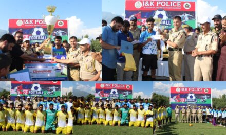 FC Shalbugh Lifts Title as Ganderbal Police Football Tournament Concludes with Grand Finale at Tulmulla