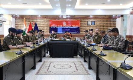 DGP J&K Nalin Prabhat Chairs Security Review Meeting at PCR Kashmir