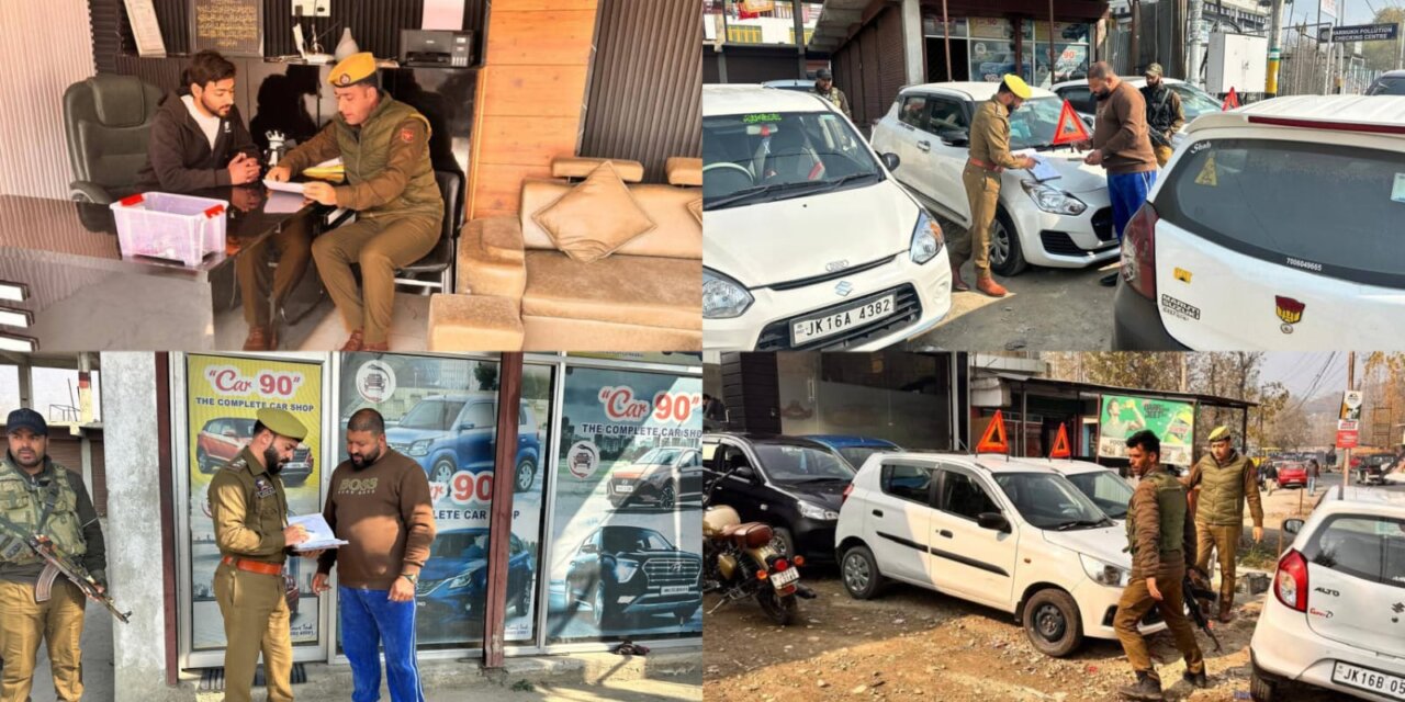 Ganderbal Police Conducts District-Wide Inspection of Old Vehicle Sale–Purchase Units