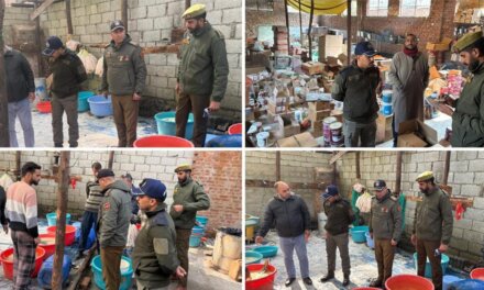 Police Conduct Security Searches at Industrial Units in Ganderbal.
