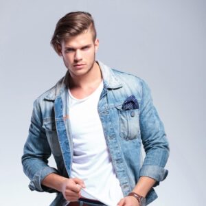 Men Blue Denim Jacket