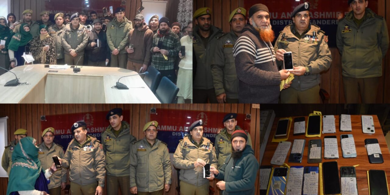 Ganderbal Police Recover 46 Missing Mobile Phones Worth Lakhs