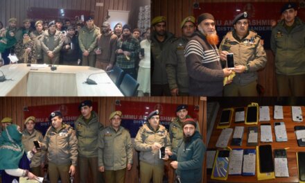 Ganderbal Police Recover 46 Missing Mobile Phones Worth Lakhs