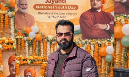 BJP Ganderbal IT/Media Incharge Aqib Bashir Bhat Pays Tribute to Swami Vivekananda on National Youth Day