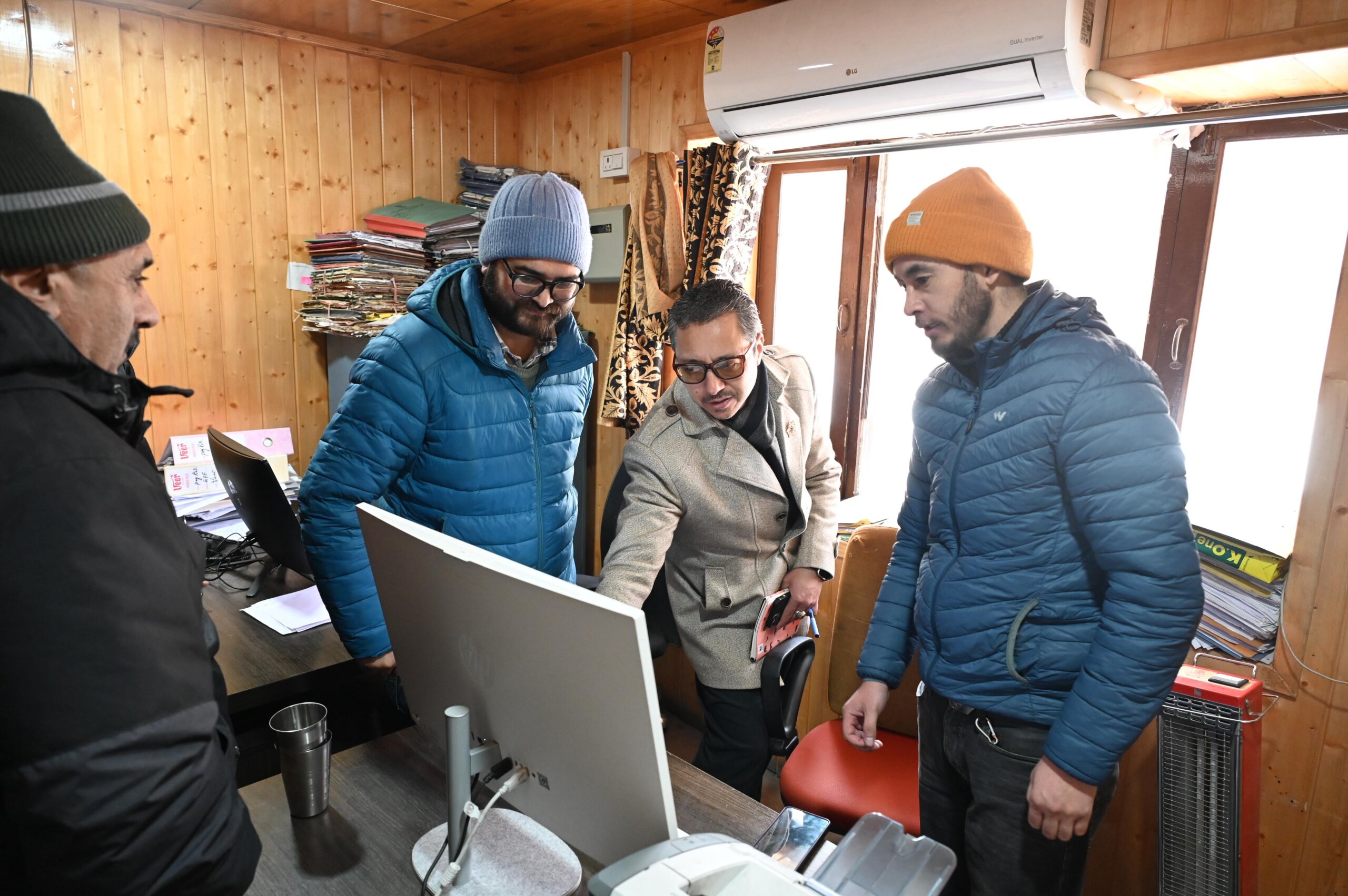 ADC Kargil Conducts Surprise Visits to Government Offices, Reviews E-Office Functioning