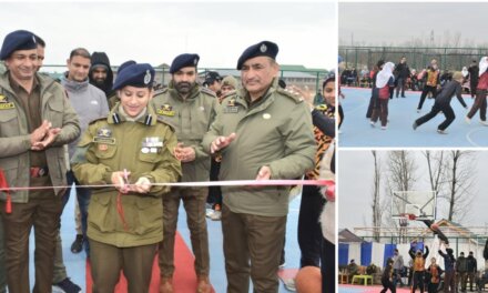 J&K Police inaugurates Boys & Girls basketball tournaments in Pulwama