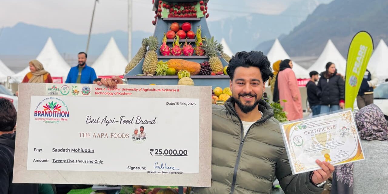 The Aapa Foods Honoured as Best Agri-Food Brand by SKAUST Kashmir