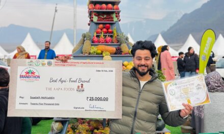 The Aapa Foods Honoured as Best Agri-Food Brand by SKAUST Kashmir